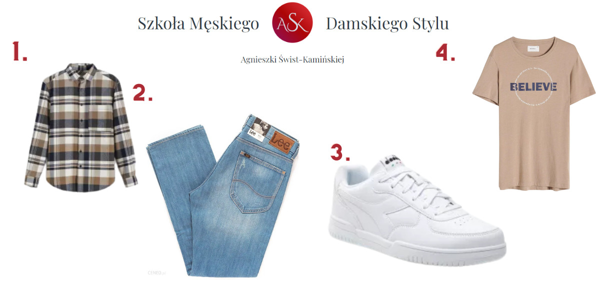 męska sylwetka typu ołówek