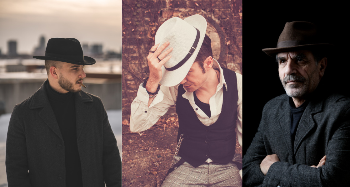 męski kapelusz fedora